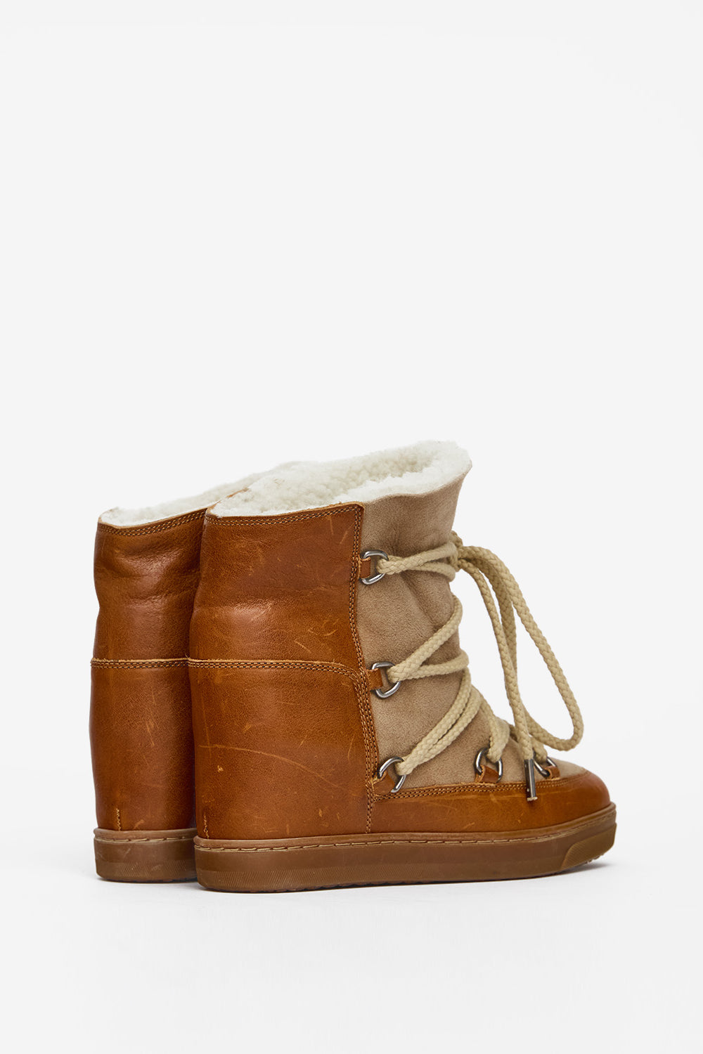Nowles shearling-lined snow boots - Camel - Woman - 2