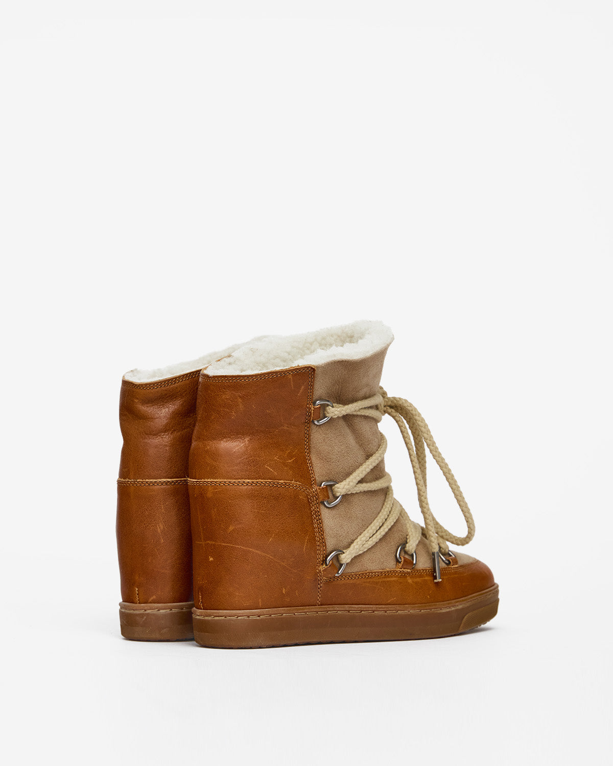 Nowles 송아지 가죽 스노우 부츠 Woman Camel 7