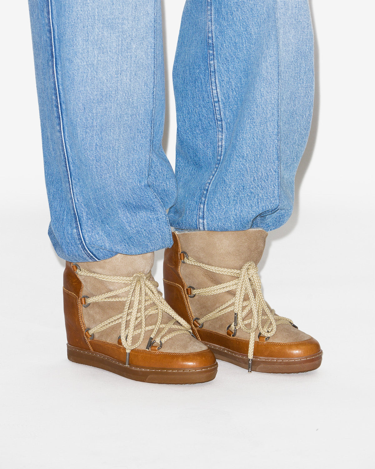 Nowles 송아지 가죽 스노우 부츠 Woman Camel 3