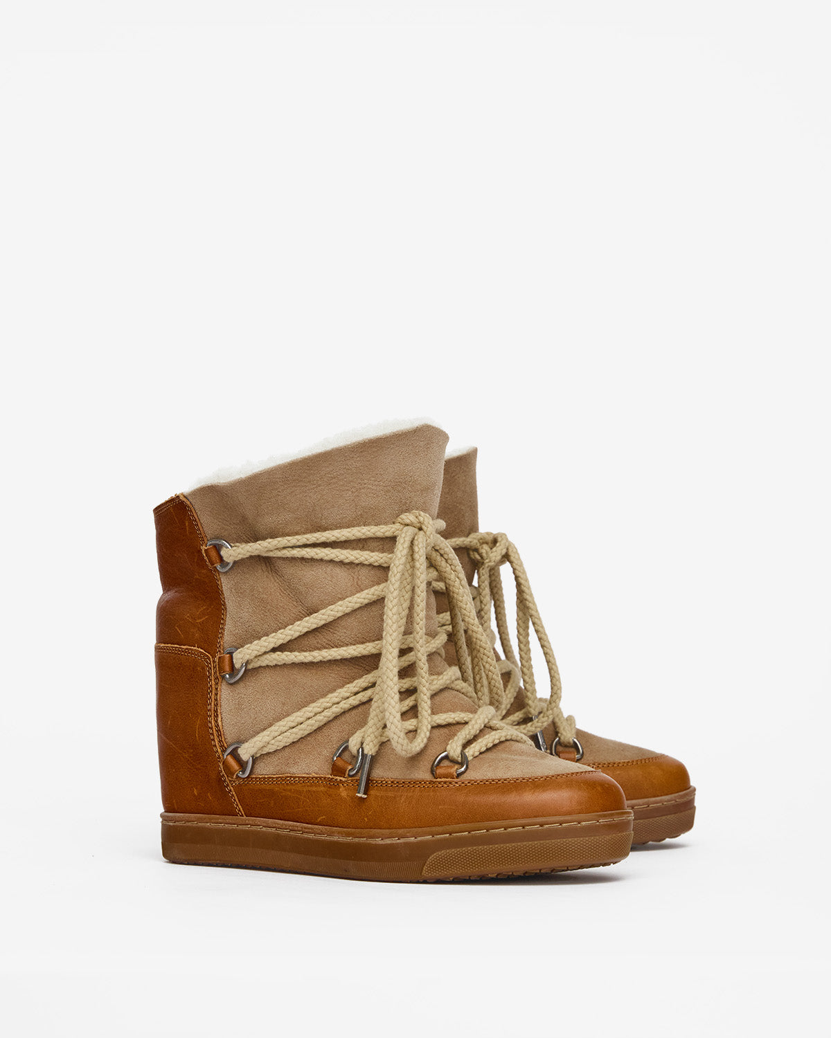 Nowles 송아지 가죽 스노우 부츠 Woman Camel 4