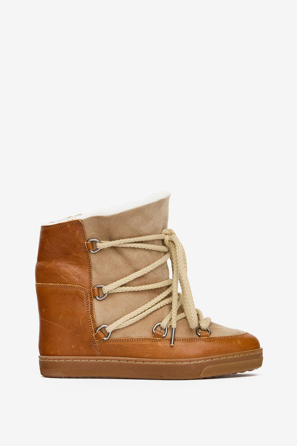 Nowles shearling-lined snow boots - Camel - Woman - 1
