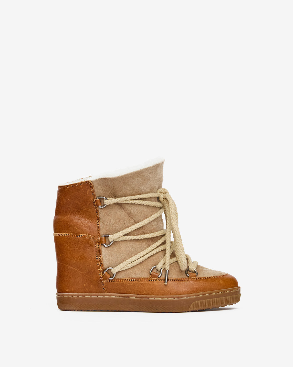 Nowles 송아지 가죽 스노우 부츠 Woman Camel 1