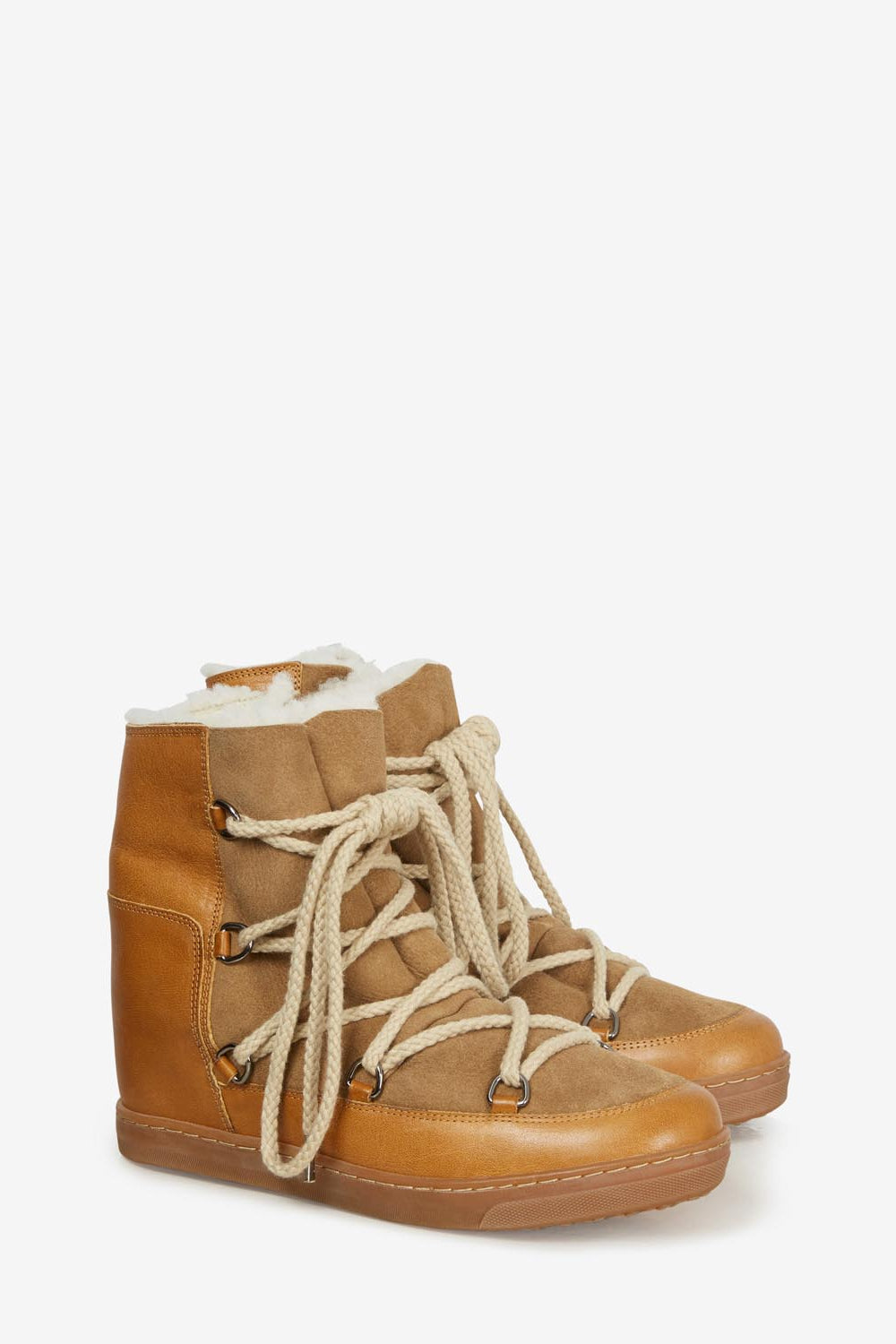 Nowles shearling-lined snow boots - Camel - Woman - 6