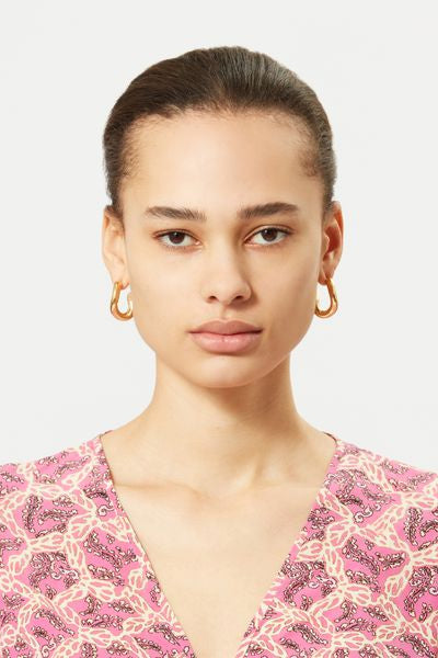 Links hoop earrings - Gold - Woman - 4