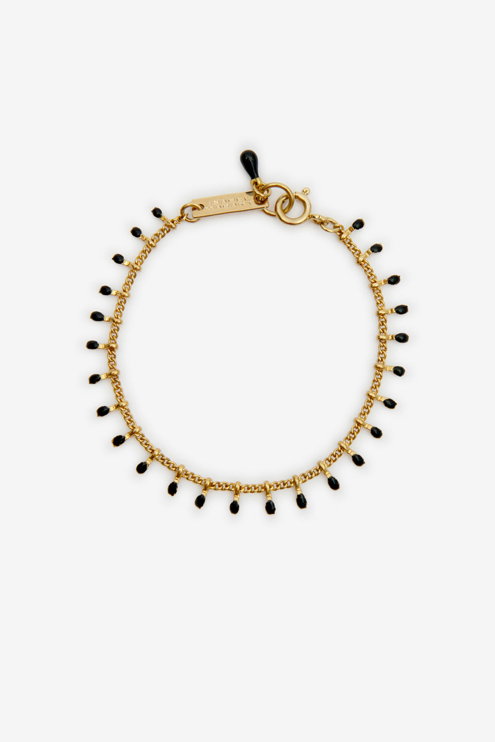 Bracelet chaîne casablanca en laiton doré - Noir - Woman - 1