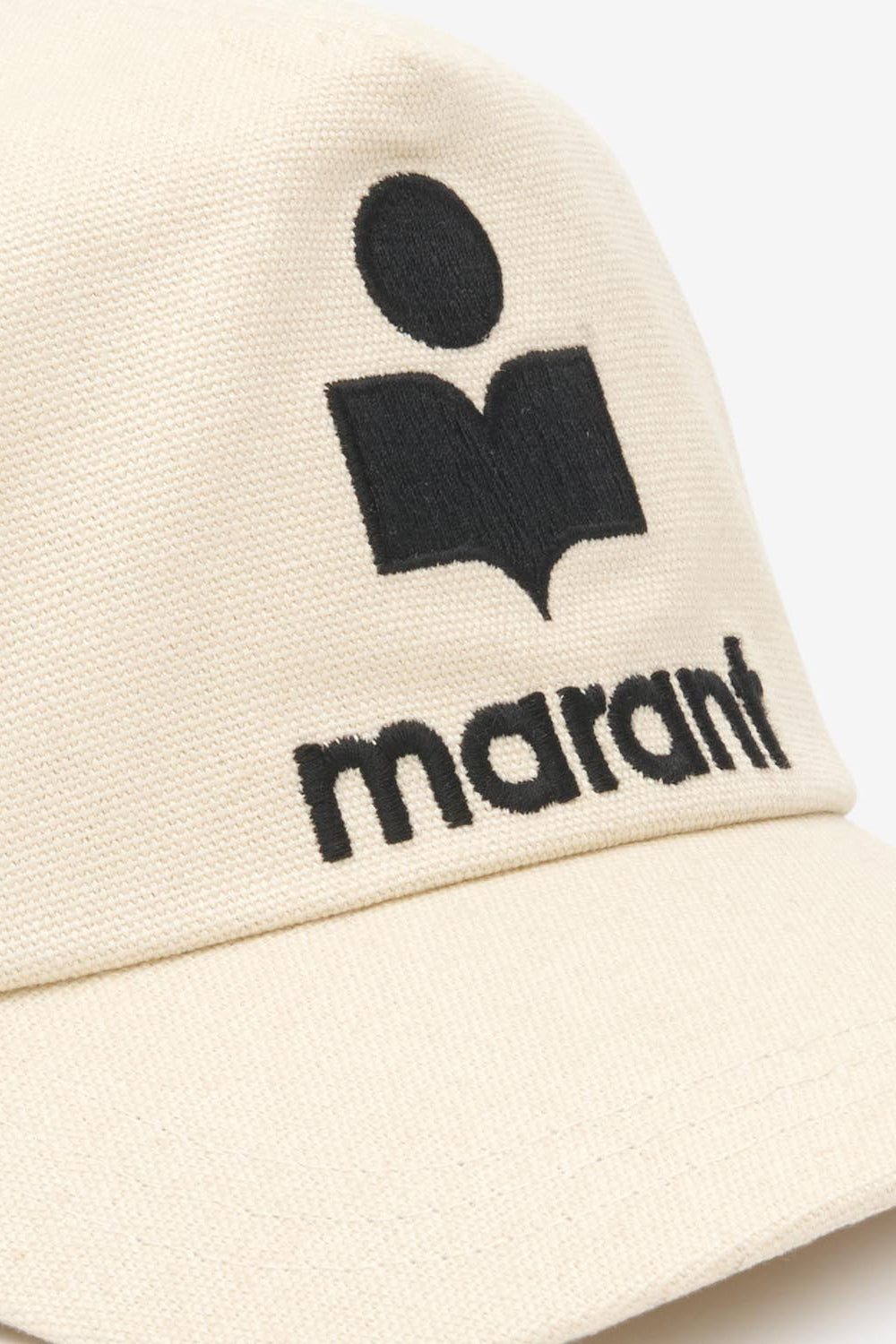 Berretto in cotone ricamato tyron - Ecru and black - Woman - 3