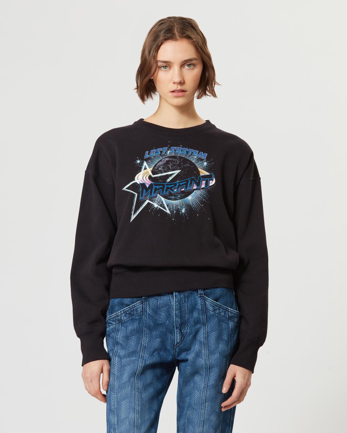 Sweatshirt mobyli mit logo Woman Schwarz gewaschen 2