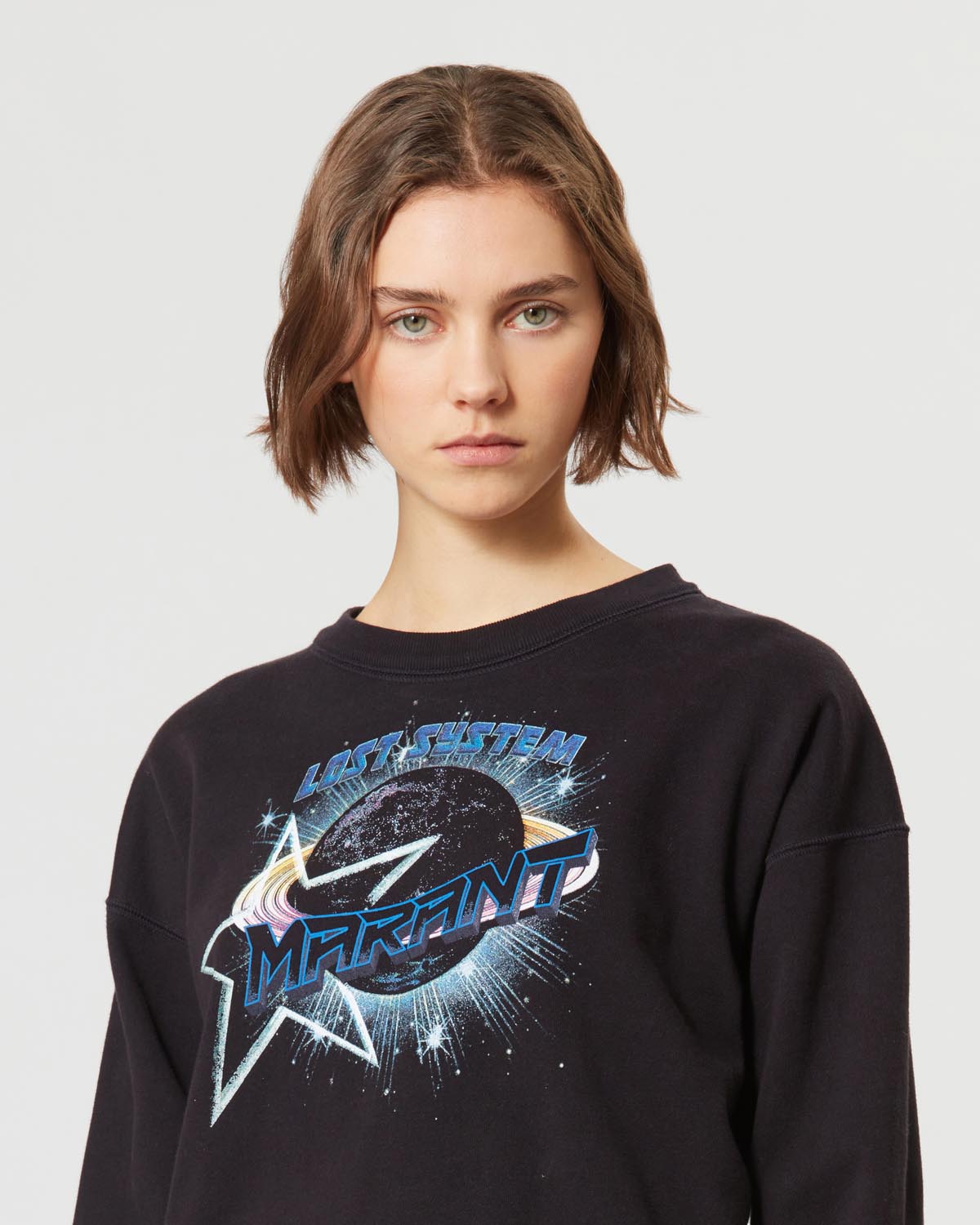Sweatshirt mobyli mit logo Woman Schwarz gewaschen 5