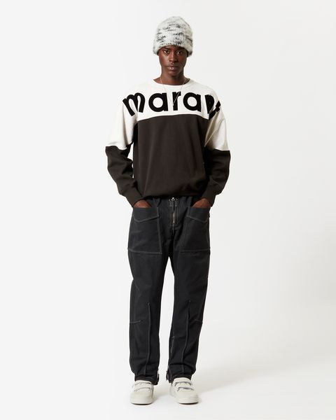 Howley felpa marant bicolore Man Nero lavato 10