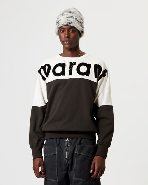 Howley felpa marant bicolore Man Nero lavato 11