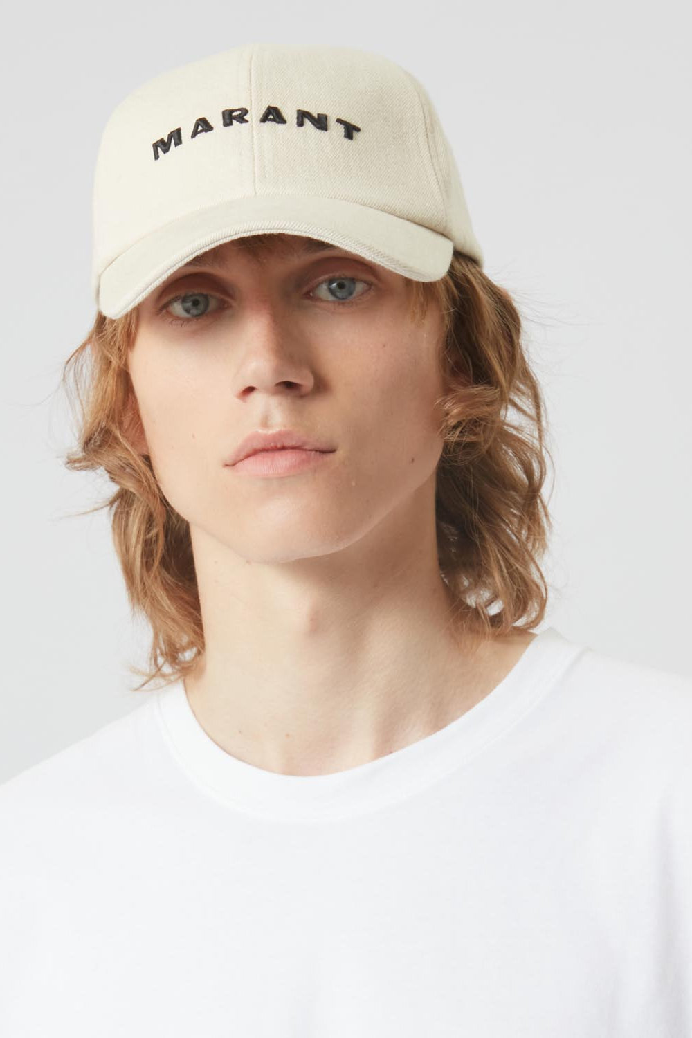 Tyron cap with embroided logo - Ecru and black - Man - 4