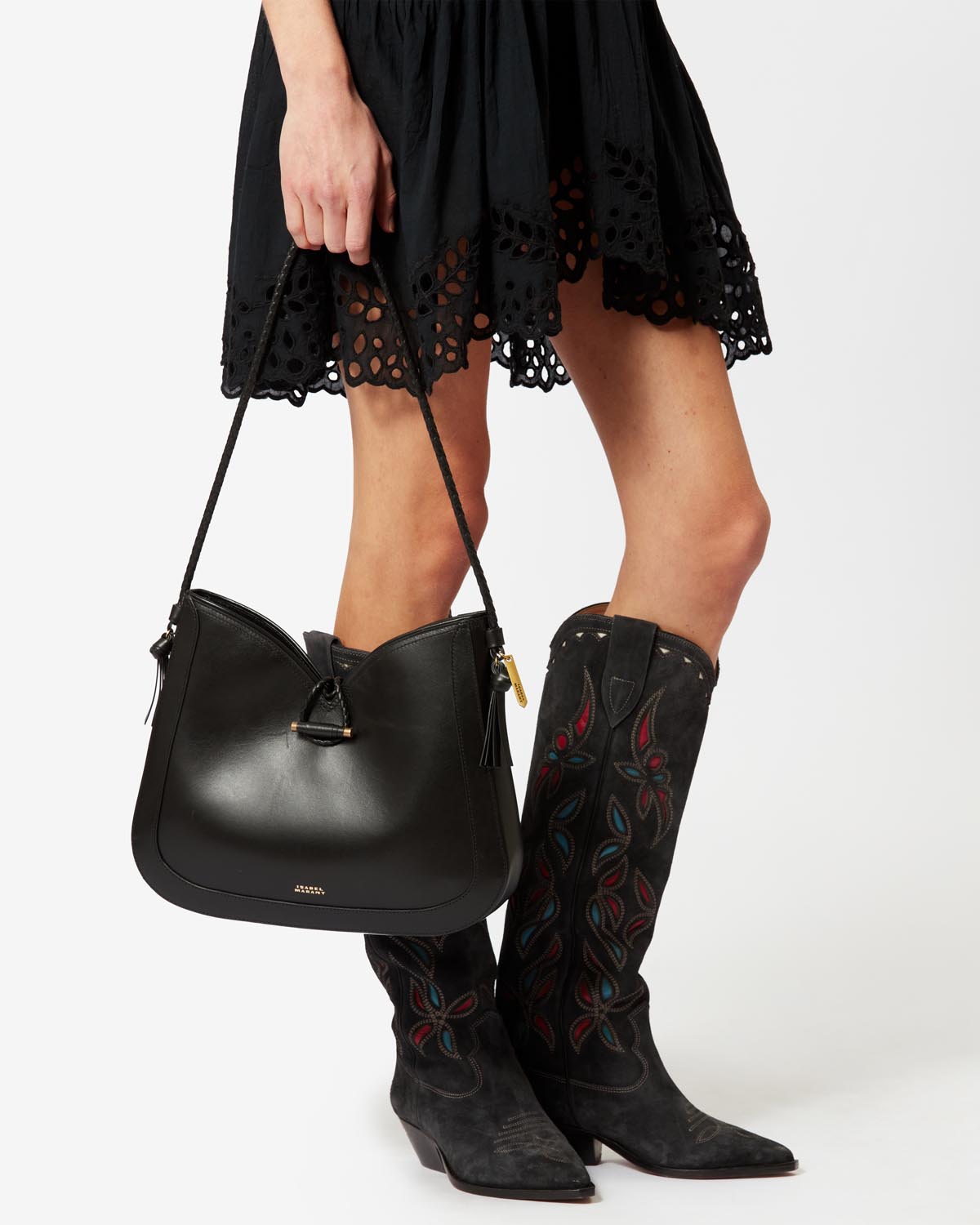 Vigo hobo レザー ショルダーバッグ Woman 黒 9