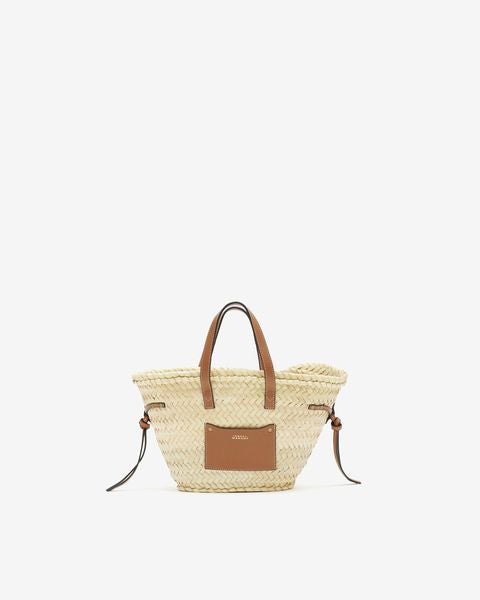 Cadix mini bag Woman Natural and cognac 1