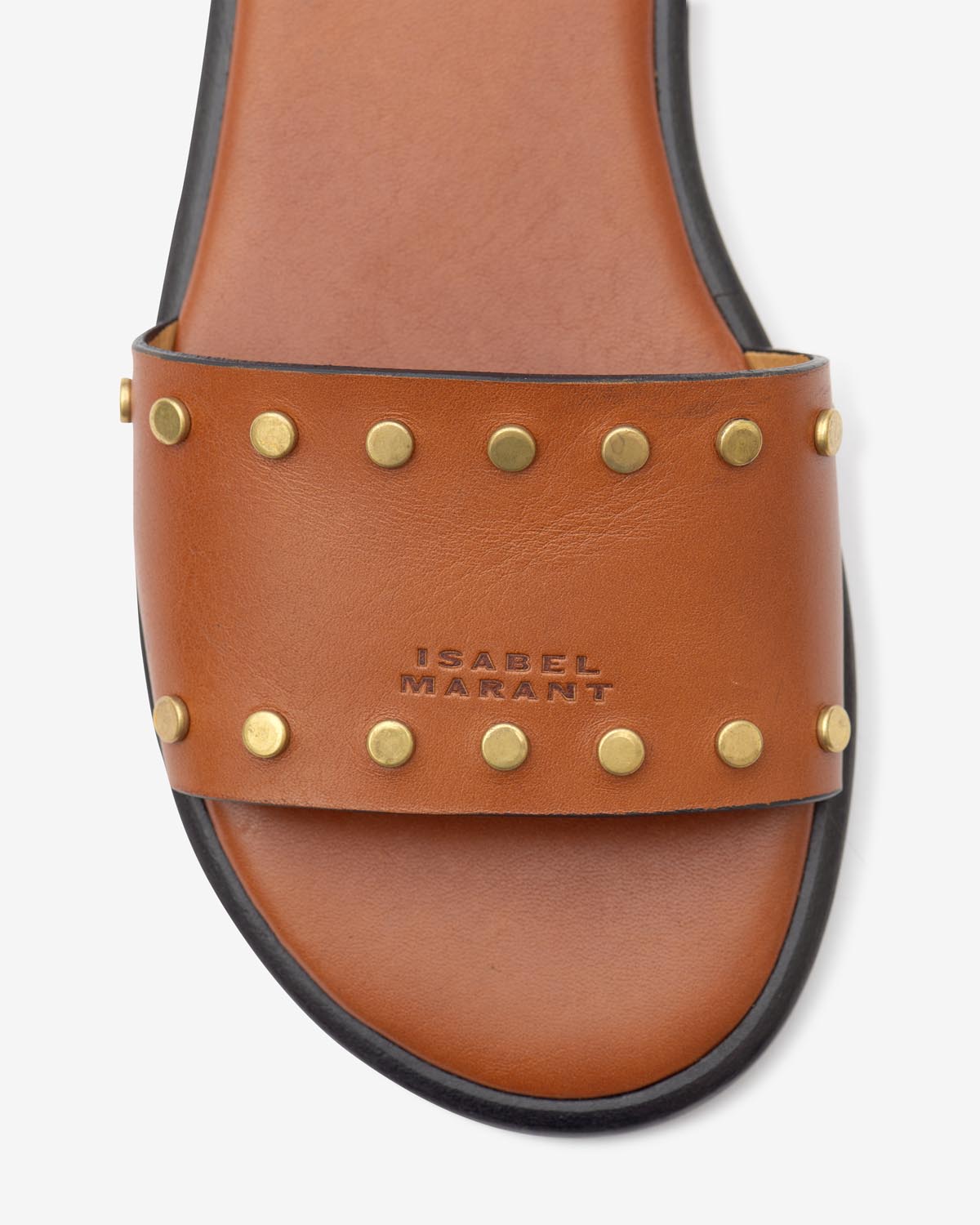 Vikee ロゴ レザーサンダル Woman Cognac 3