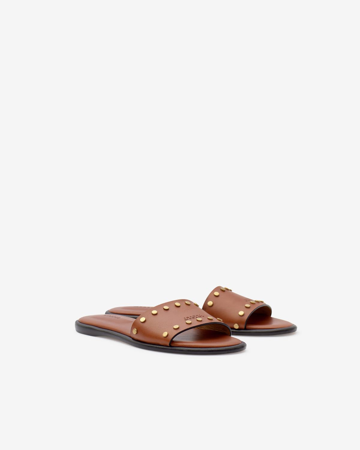 Vikee ロゴ レザーサンダル Woman Cognac 4