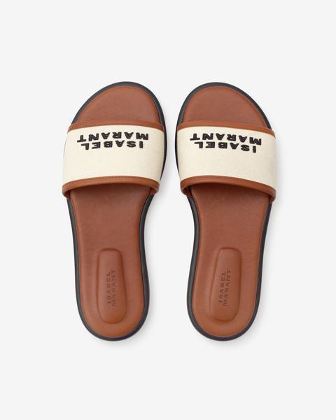 Sandalen vikee Woman Ecru-cognac 1
