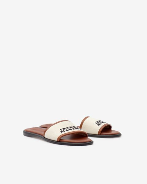 Sandalen vikee Woman Ecru-cognac 4