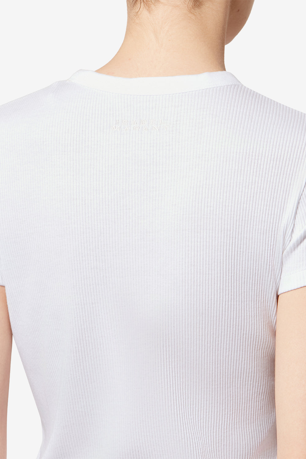 Taomi ribbed short-sleeve cotton t-shirt - White - Woman - 3
