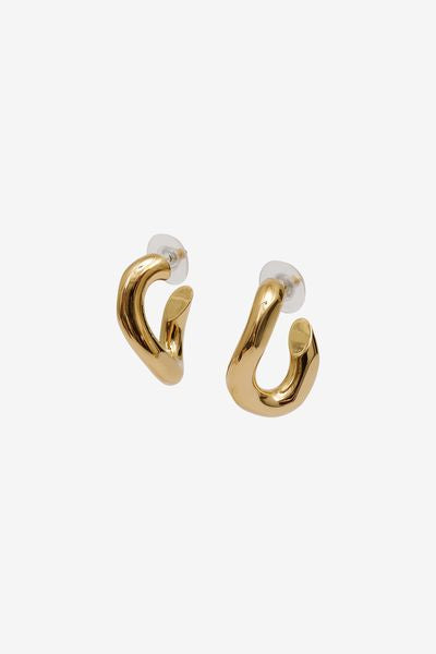 Links hoop earrings - Gold - Woman - 3