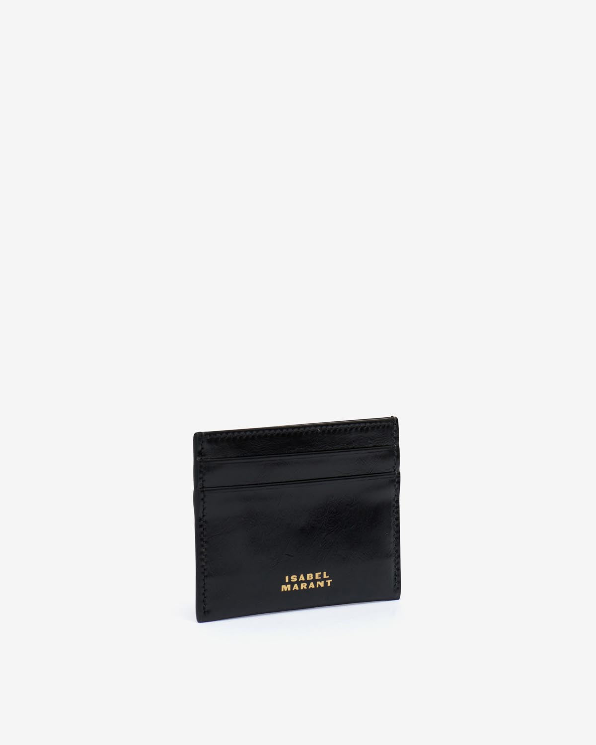 Chiba portacarte in pelle Woman Black and gold 1