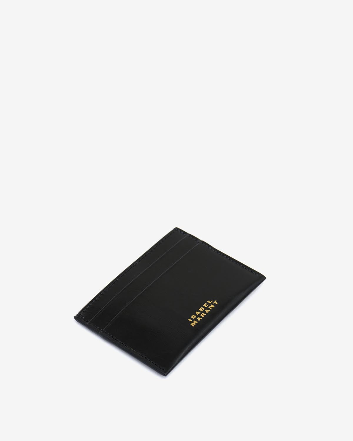 Chiba portacarte in pelle Woman Black and gold 4