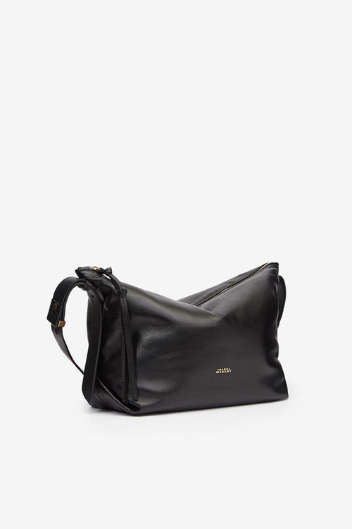 Leyden shoulder bag in soft and supple leather - Black - Woman