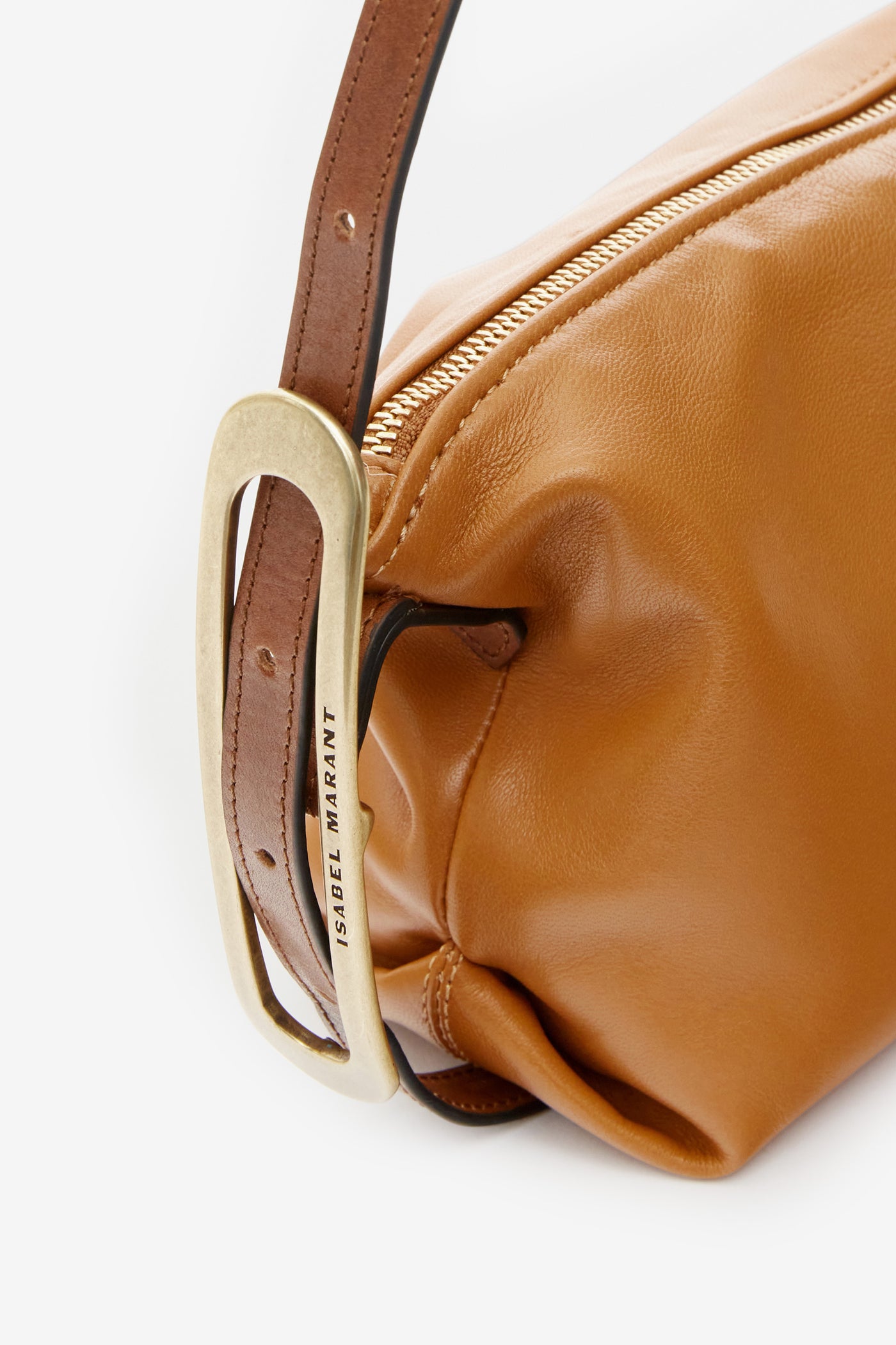 Leyden mini bag in lambskin leather - Cognac - Woman - 4