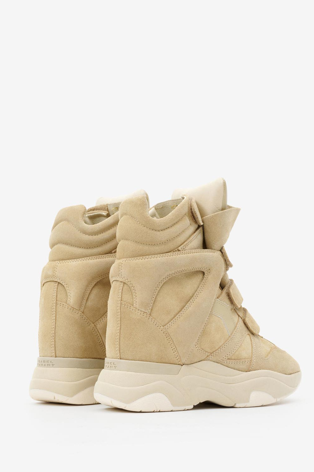 Balskee high-top wedge sneakers in suede calfskin leather - Beige - Woman - 2