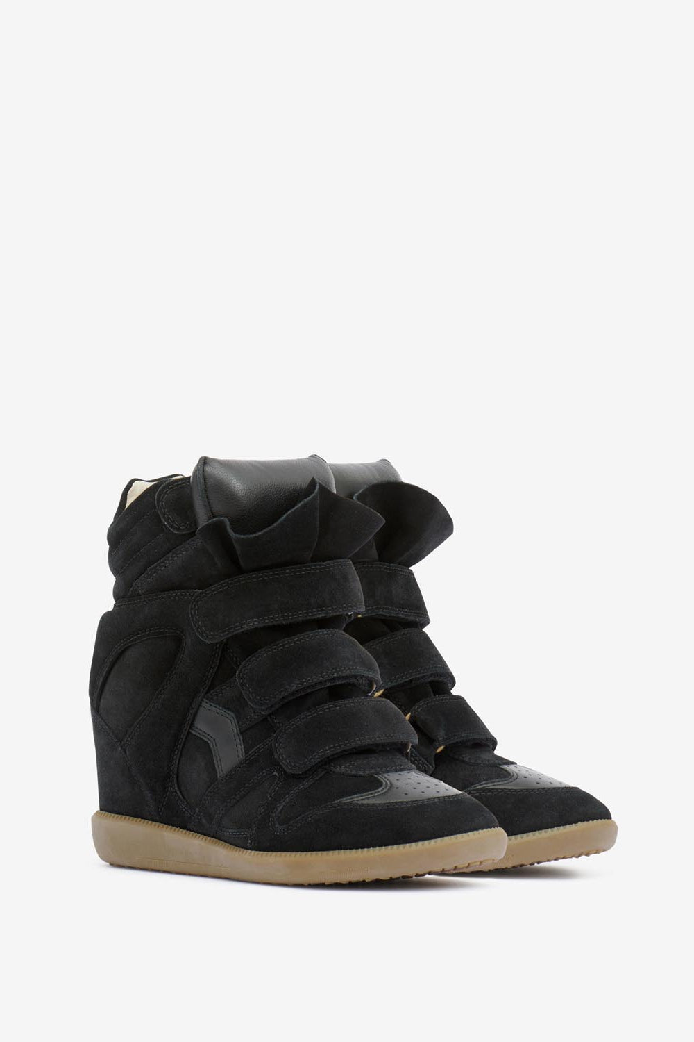 Bekett leather wedge sneakers - Black - Woman - 5