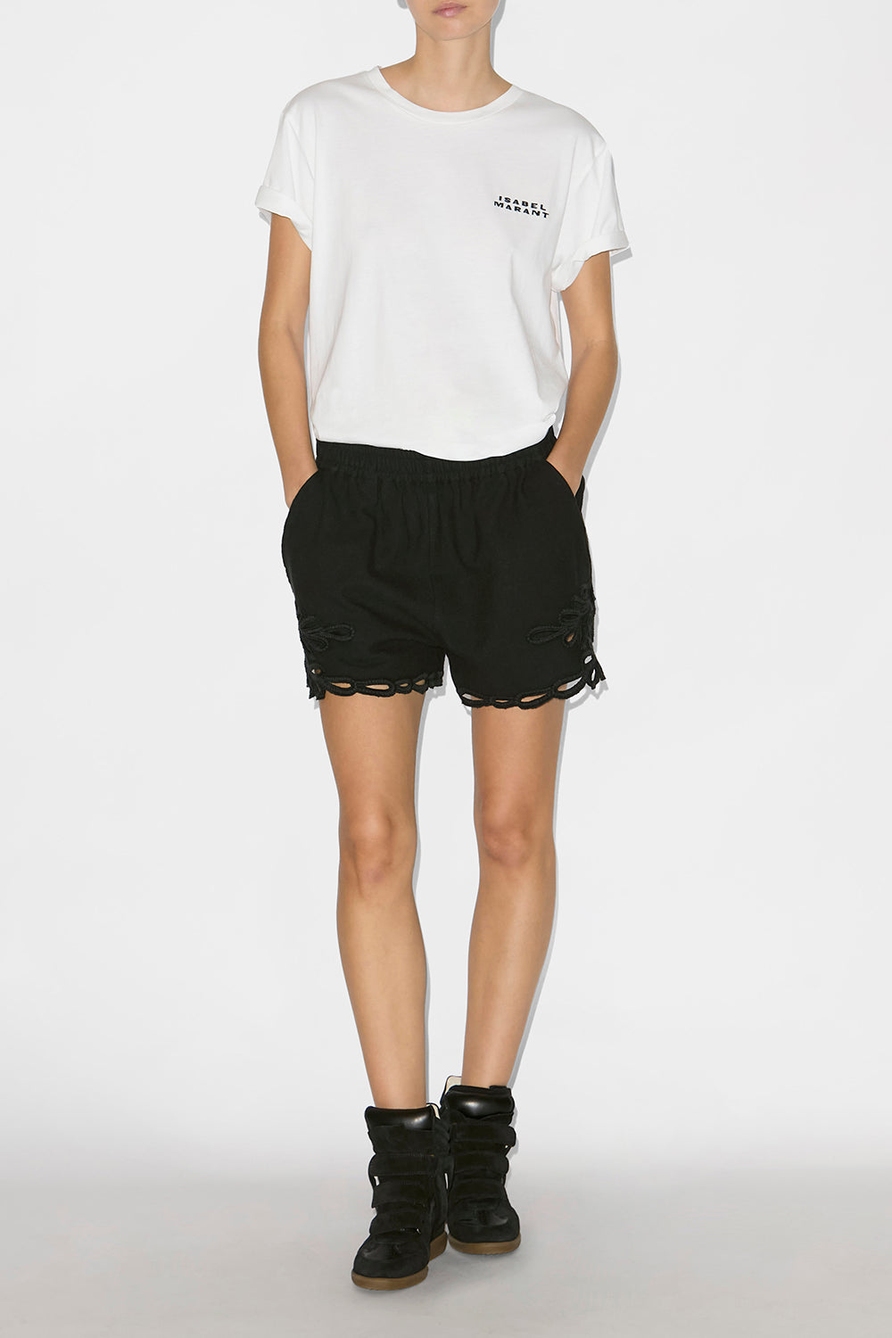 Bekett leather wedge sneakers - Black - Woman - 9