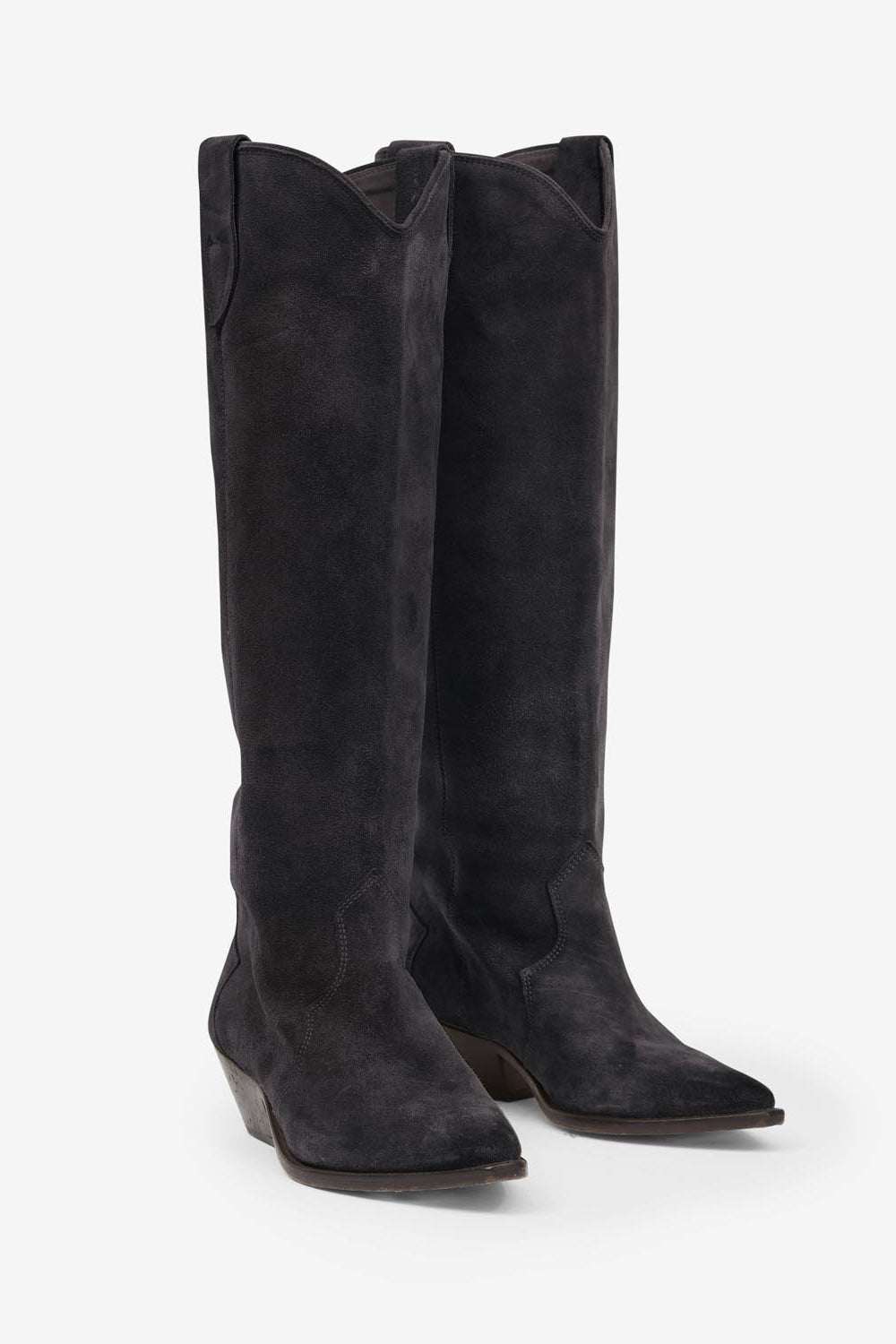 Denvee カーフスエードレザー製 サンティアゴブーツ - ウォッシュドブラック - Woman - 6