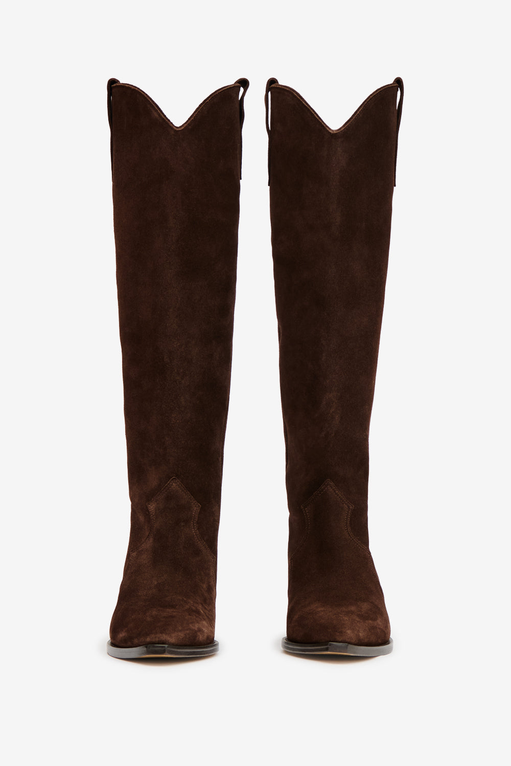 Denvee カーフスエードレザー製 サンティアゴブーツ - Chocolate - Woman - 4