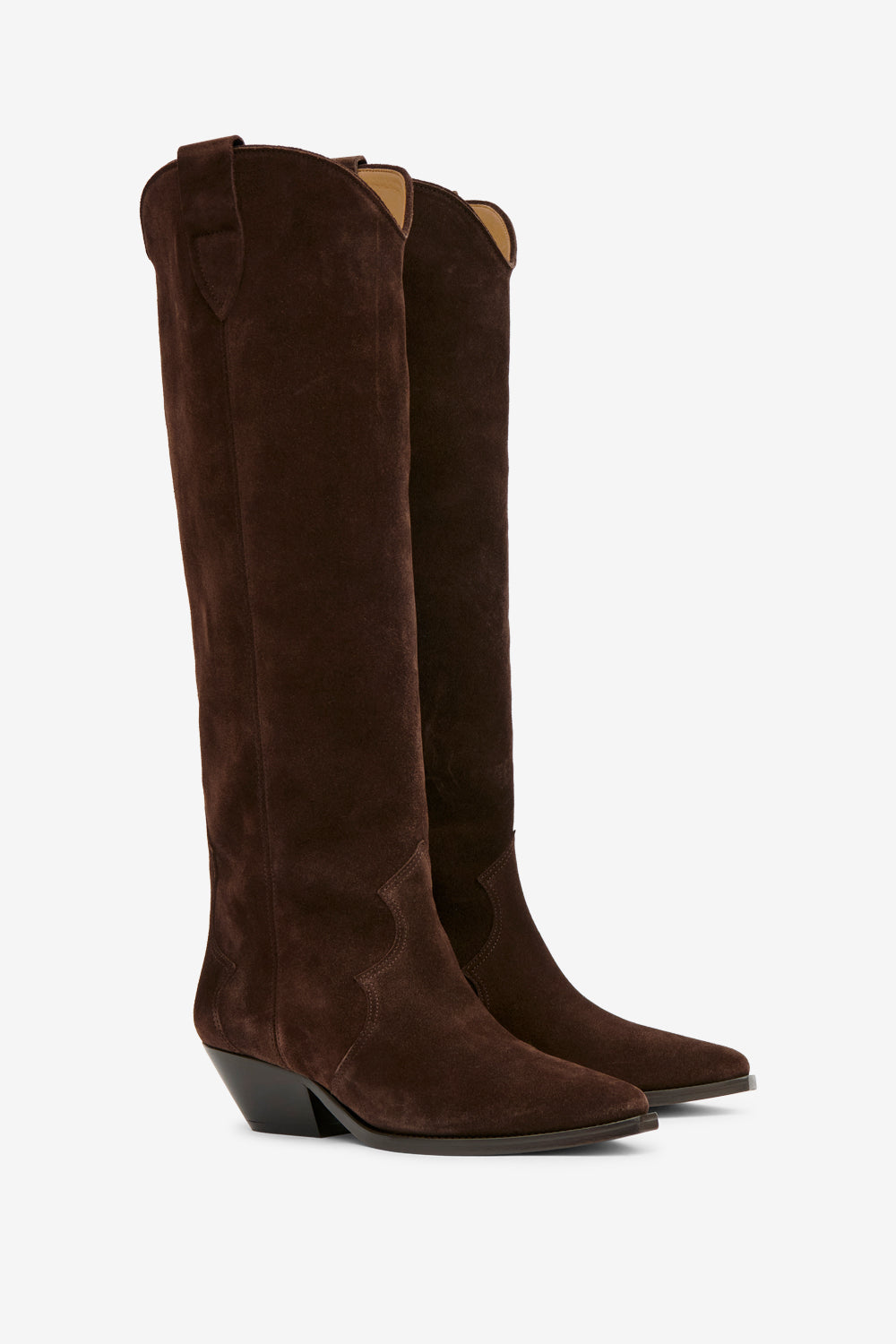 Denvee カーフスエードレザー製 サンティアゴブーツ - Chocolate - Woman - 3