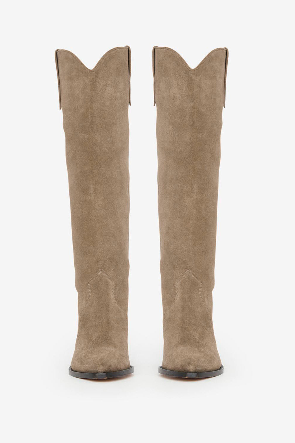 Denvee カーフスエードレザー製 サンティアゴブーツ - Taupe - Woman - 4