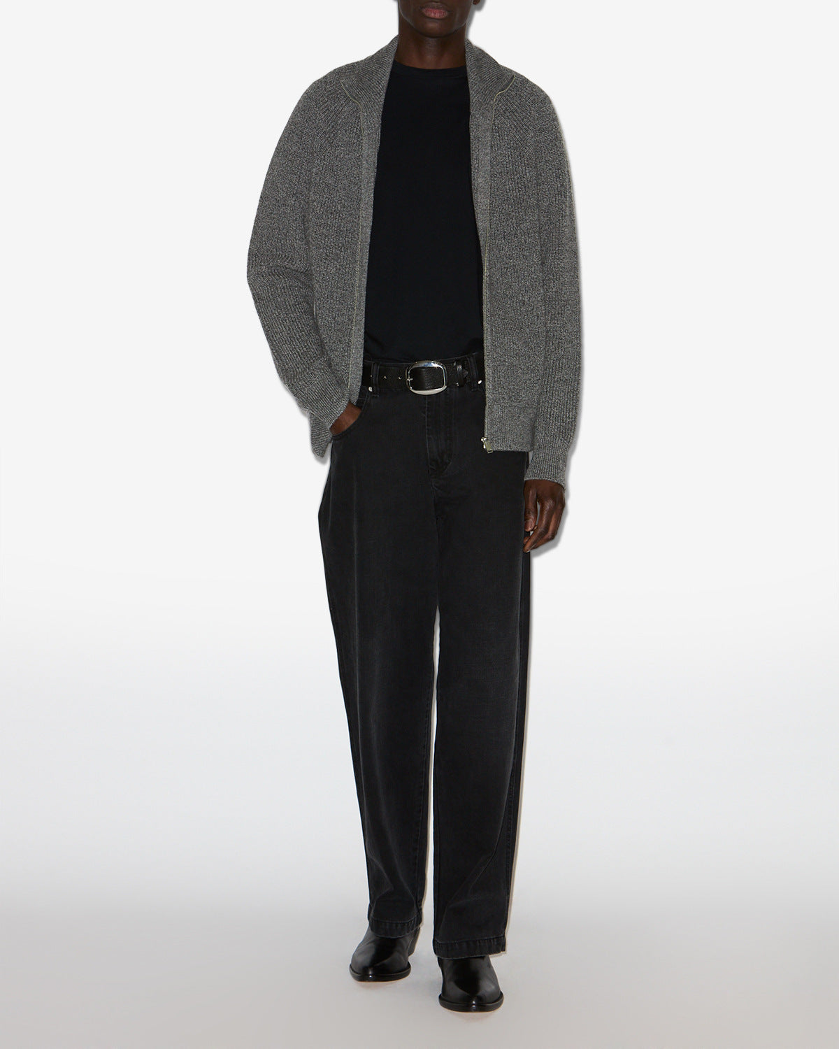 Cardigan benett Man Grigio scuro 4