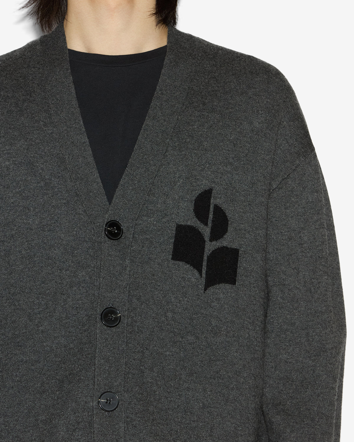 Curtis cardigan Man Anthracite 2