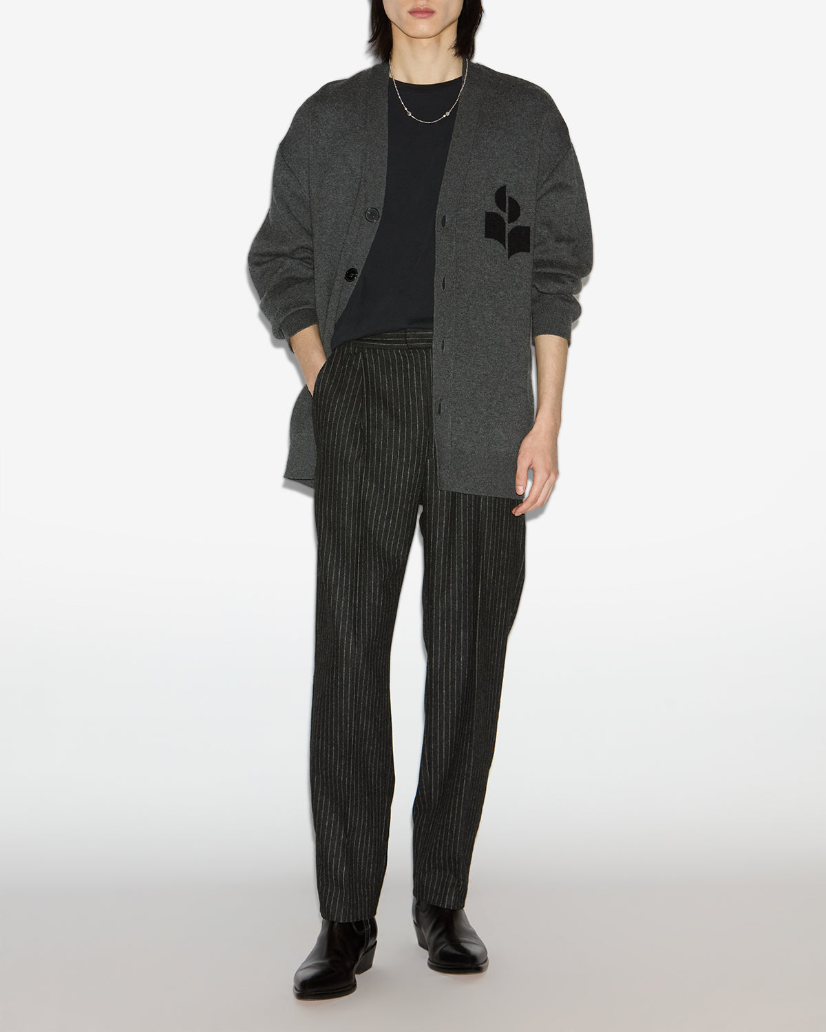 Curtis cardigan Man Anthracite 4