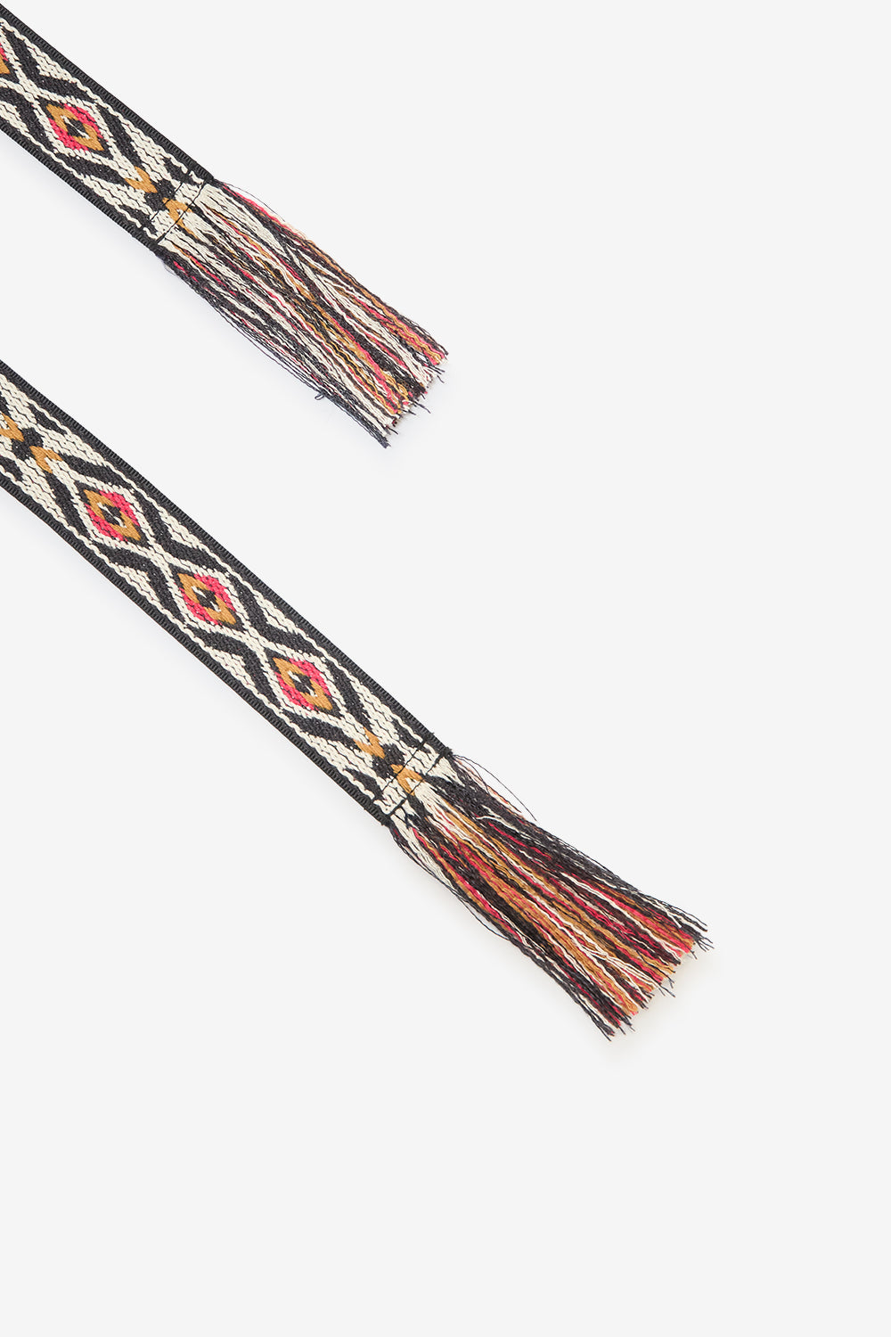 Gewebter gürtel etki mit grafischem jacquardmuster - Black and gold - Woman - 3