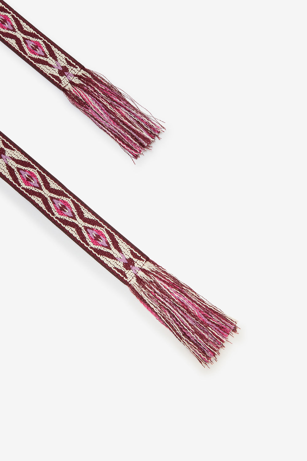 Gewebter gürtel etki mit grafischem jacquardmuster - Pink-beige - Woman - 3