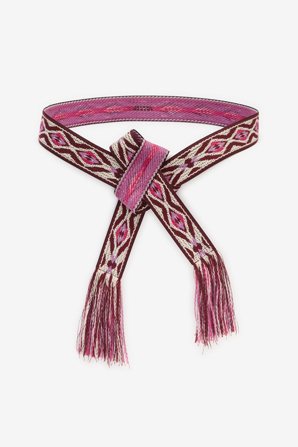 Gewebter gürtel etki mit grafischem jacquardmuster - Pink-beige - Woman - 1