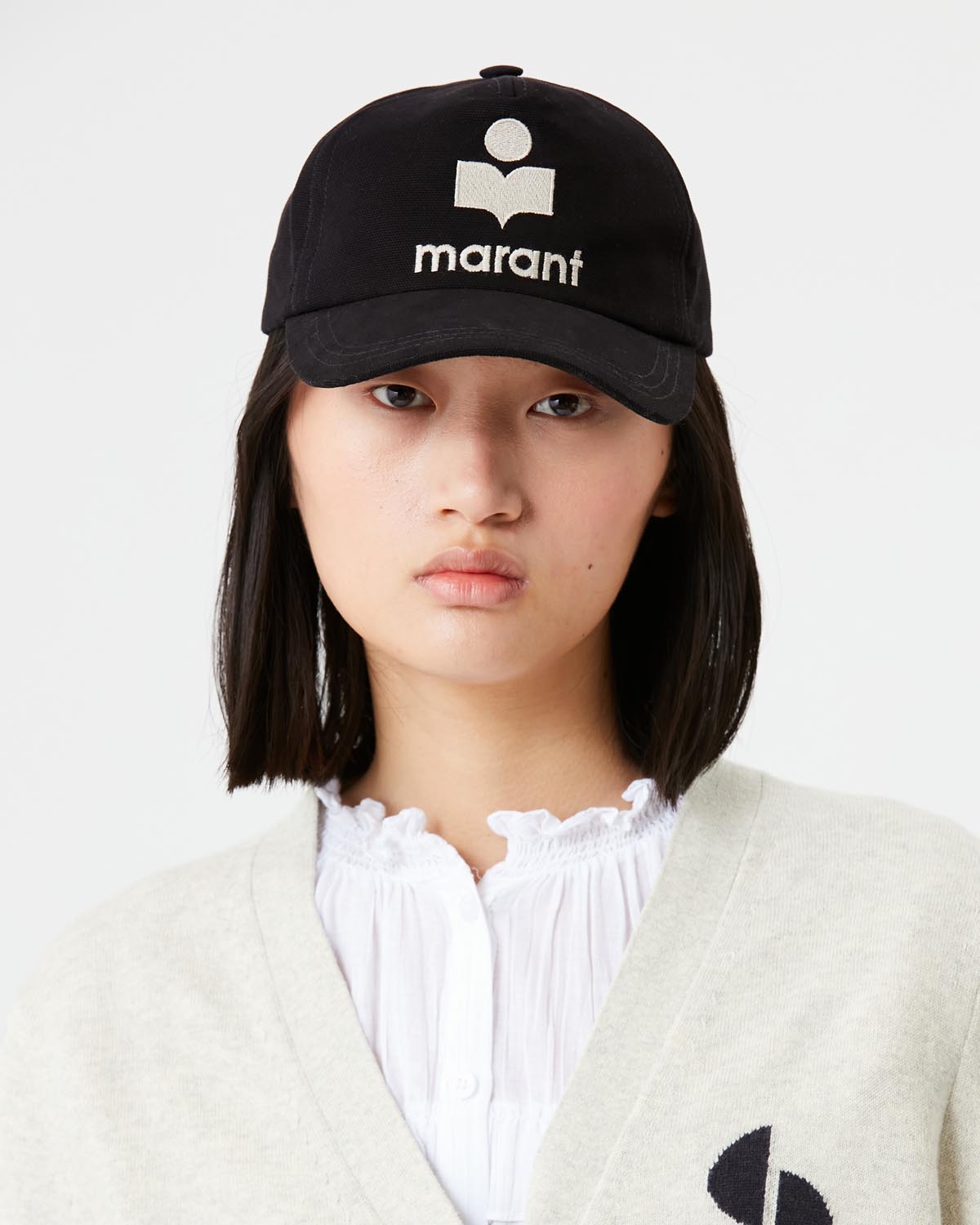 Basecap tyron Woman Black and ecru 4