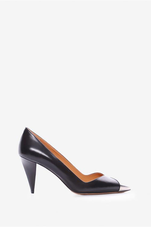 Palda metal-toecap leather pumps - 黒 - Woman - 1