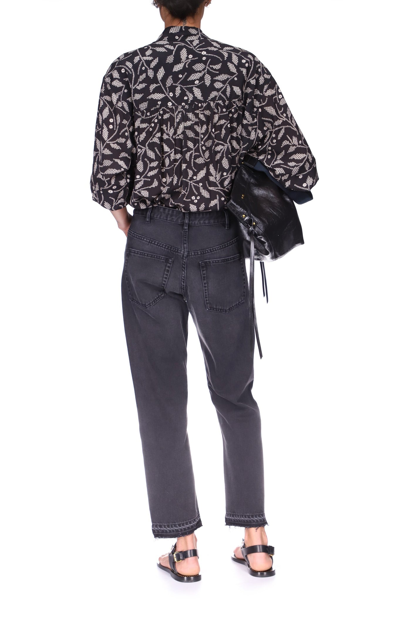 Belden regular jeans - ウォッシュドブラック - Woman - 2