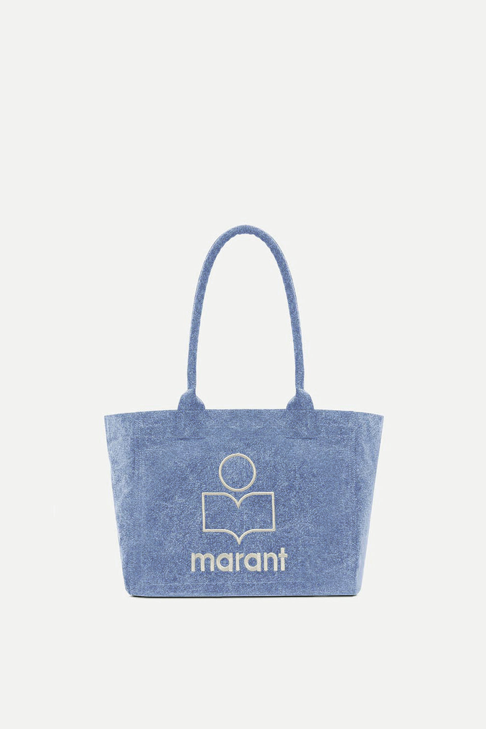 Yenky zipped washed cotton logo tote bag - Blue - Woman - 1