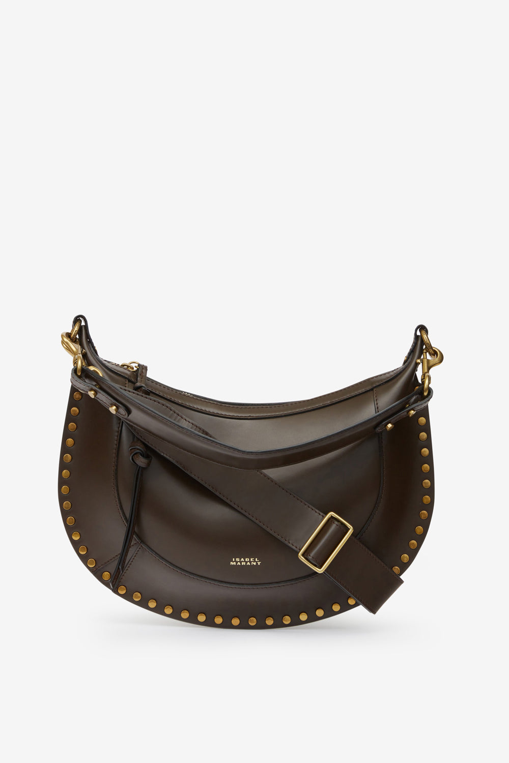 Naoko studded leather bag - Dark brown - Woman - 1