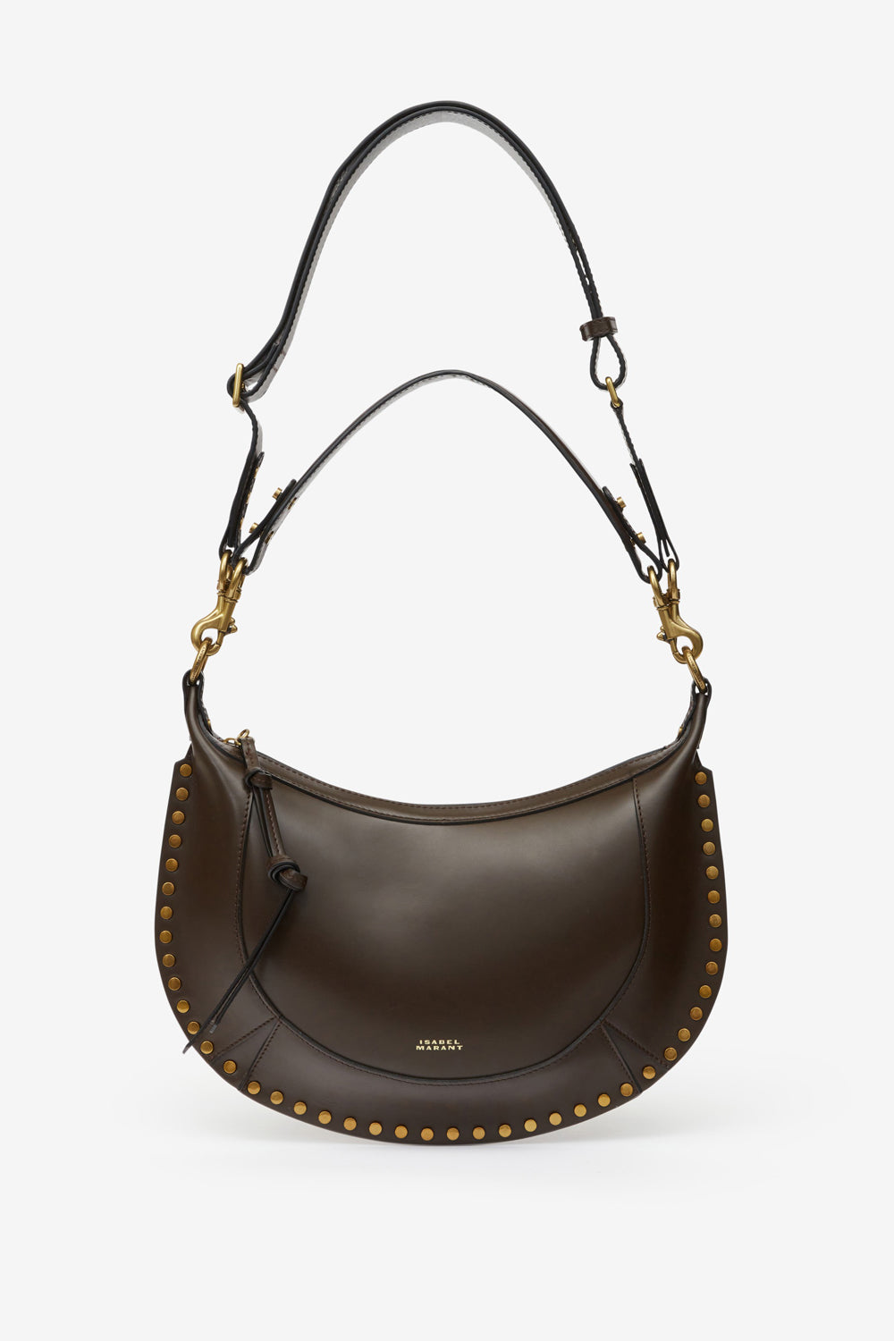Naoko studded leather bag - Dark brown - Woman - 6