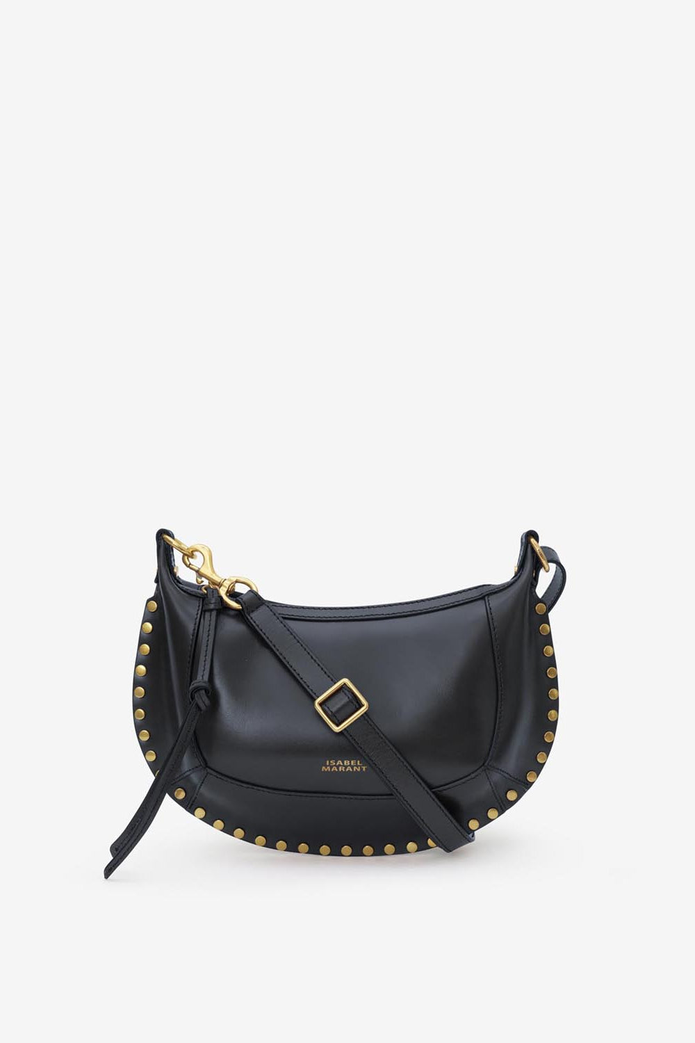 Oskan moon shoulder bag in soft leather - Black - Woman - 1