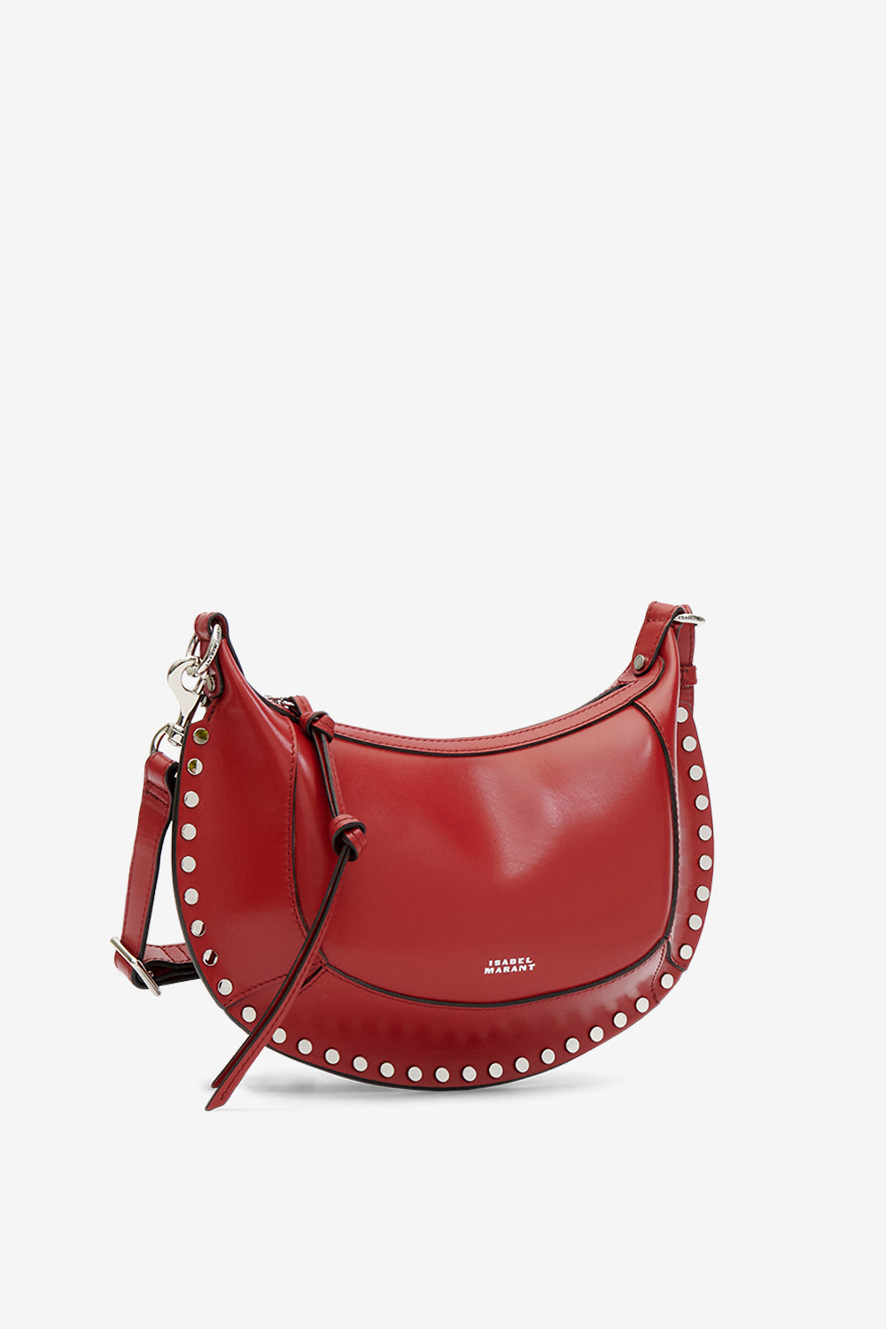 Oskan moon soft leather shoulder bag - Deep red - Woman - 5