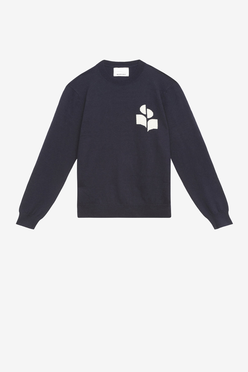 Evans cotton and wool sweater with logo - Midnight - Man - 2