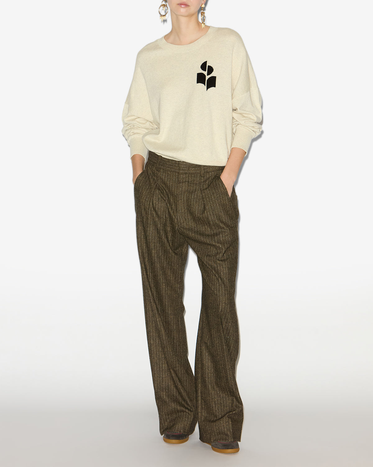 Baumwollpullover marisans Woman Light gray 4